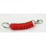 Paracord carabiner with keyring - red