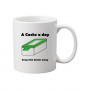 Coffee + tea Mug: A cache a day