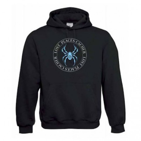 Hoody "Lost Places" - spin blauw | Geocachingshop.nl
