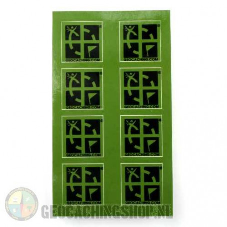 Mini sticker 8 pack green 2 x 2 cm