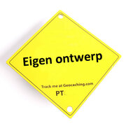 Gepersonaliseerd trackable plaatje met zuignap (15 x 15 cm)